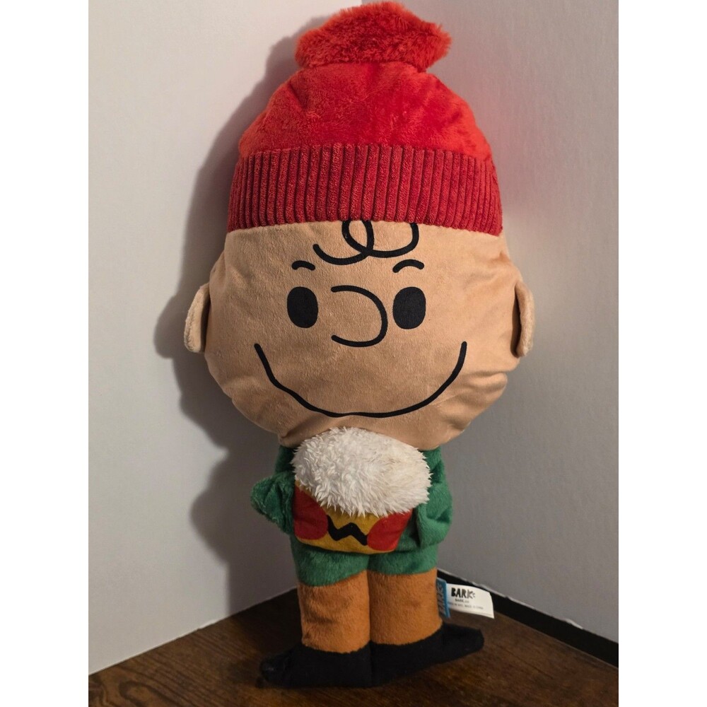Extra Large Bark Box & The Peanuts " Hot Chocolate Charlie Brown " Dog Toy